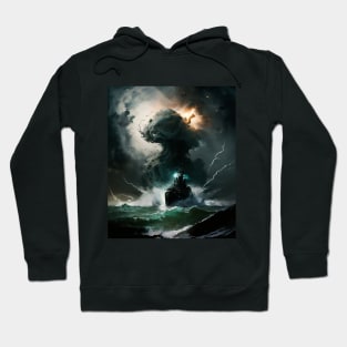 sky boat dark horror Hoodie